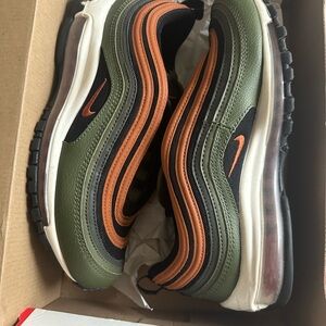 Olive and Orange Air Max 97 Sneakers